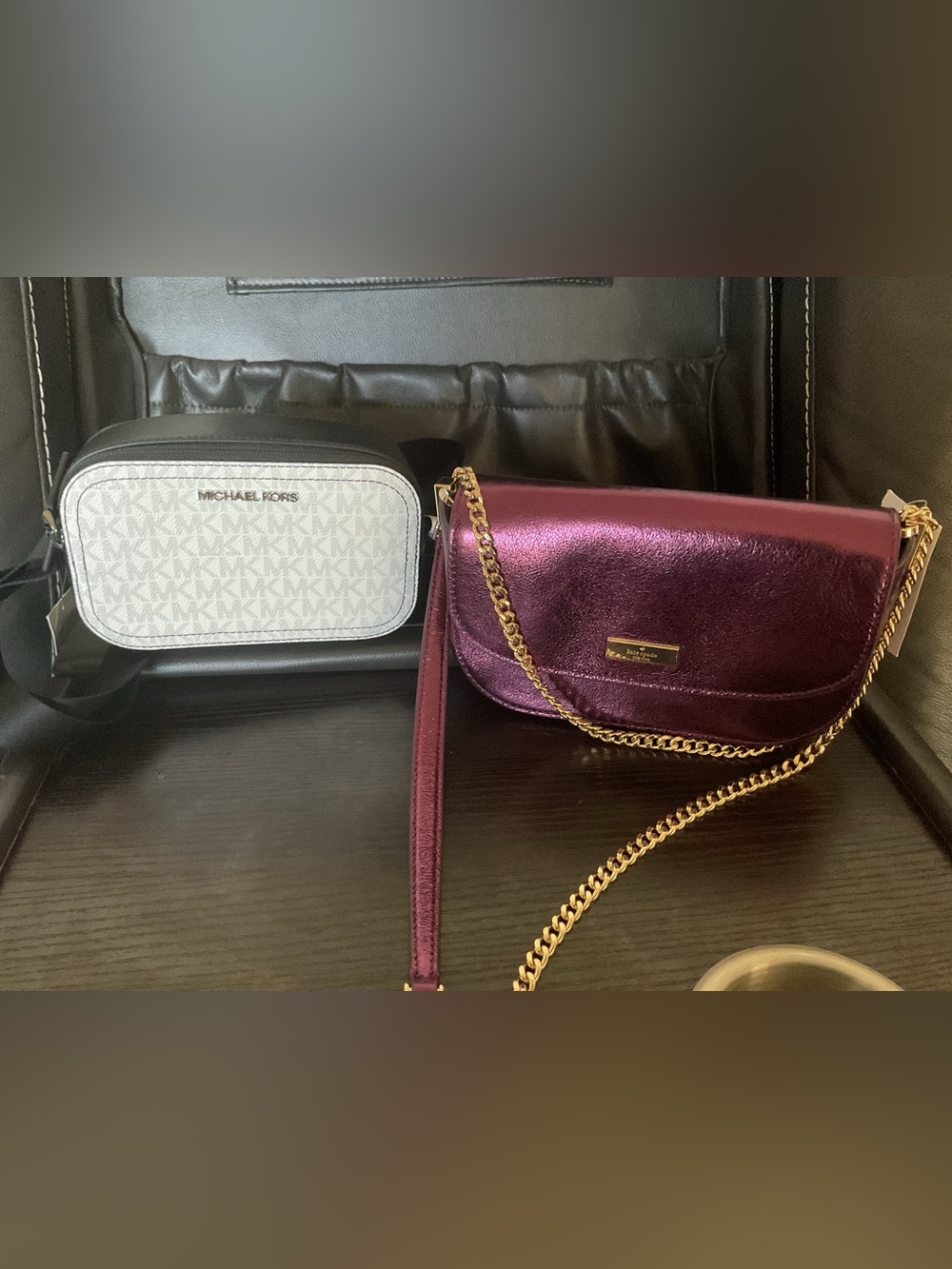 kate spade Metallic Plum and Micheal kors men crossbody bag